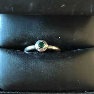JAMES AVERY Remembrance Birthstone Ring size 7 lab created emerald(May)
